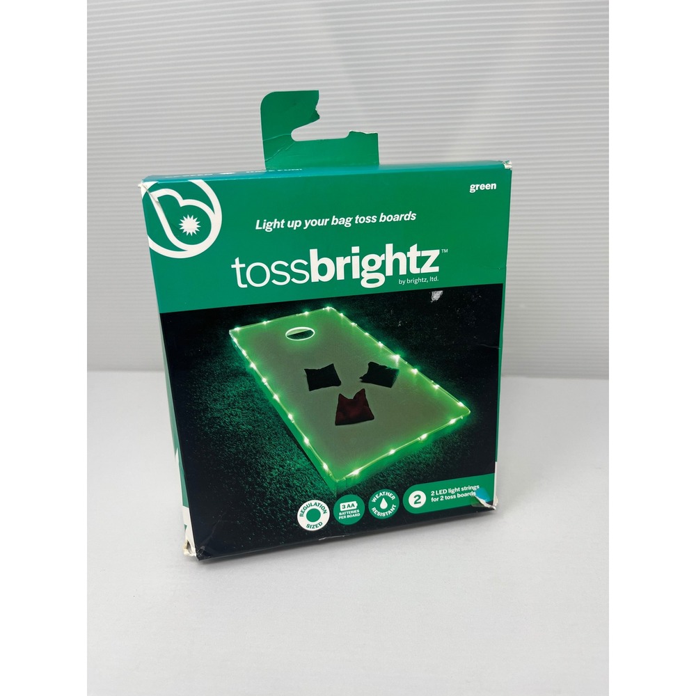 Brightz Tossbrightz Green LED Bean Bag Toss Cornhole Board Lights 2 Pack Kit
